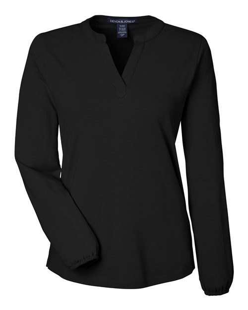 Devon & Jones Women's Raleigh Half-Placket Knit Top DP122W