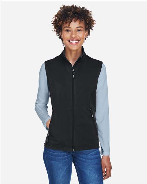 CORE365 Women's Cruise Two-Layer Fleece Bonded Soft Shell Vest CE701W