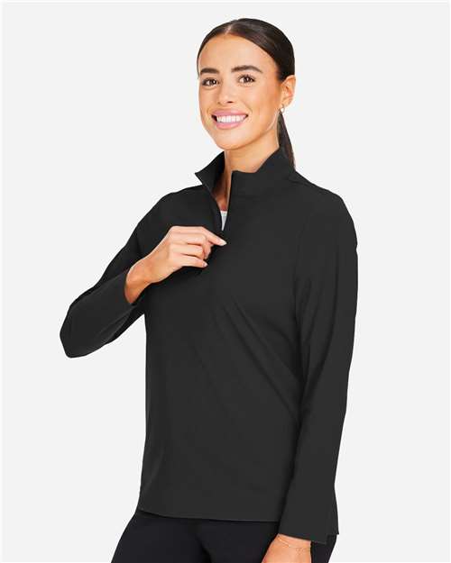 Devon & Jones Women's CrownLux Performance® Windsor Welded Quarter-Zip Pullover DG410W