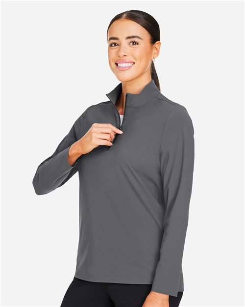 Devon & Jones Women's CrownLux Performance® Windsor Welded Quarter-Zip Pullover DG410W