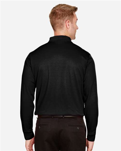 Devon & Jones Men's Tall CrownLux Performance® Plaited Long Sleeve Polo DG20LT