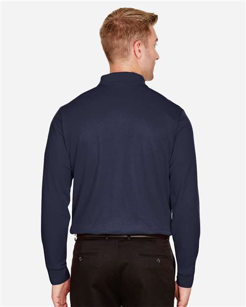 Devon & Jones Men's Tall CrownLux Performance® Plaited Long Sleeve Polo DG20LT