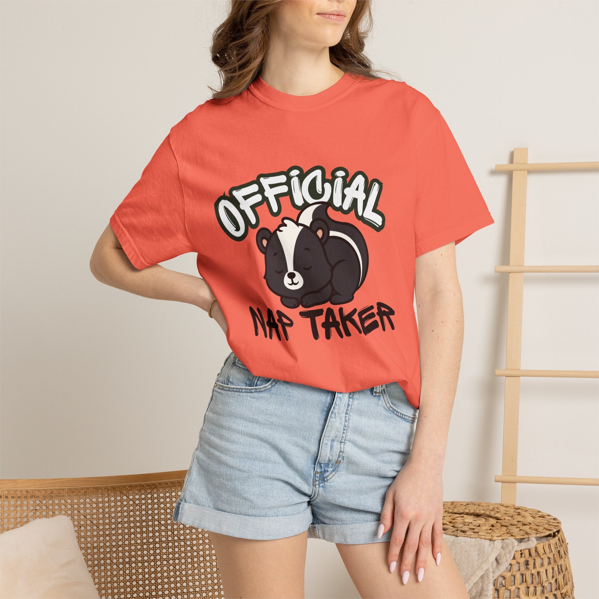 Official Nap Taker T-Shirt | Cute Sleeping Skunk Shirt | Funny Nap Lover Gift