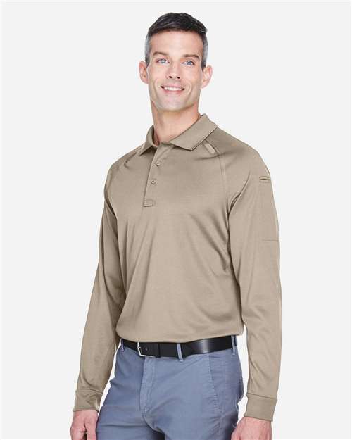 Harriton Men's Advantage Long Sleeve Tactical Polo M211L