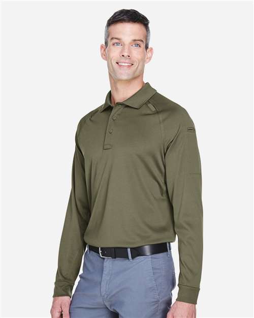 Harriton Men's Advantage Long Sleeve Tactical Polo M211L