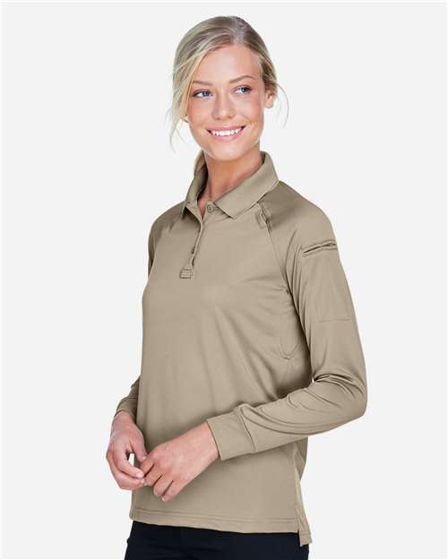 Harriton Women's Advantage Long Sleeve Tactical Polo M211LW