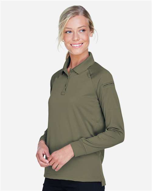 Harriton Women's Advantage Long Sleeve Tactical Polo M211LW