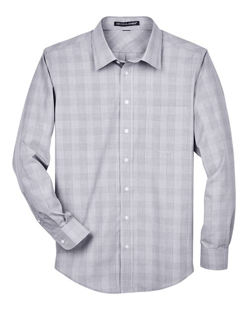 Devon & Jones Men's Crown Collection® Glen Plaid Woven Dress Shirt DG520