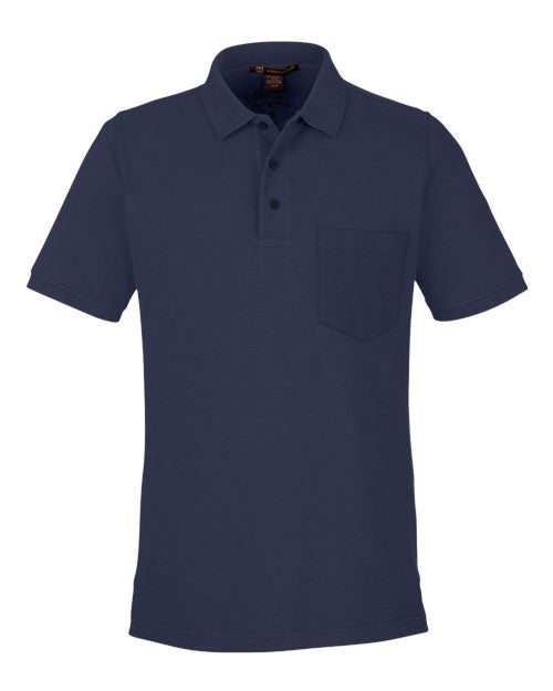 Harriton Men's Valiant Cotton Snag Protect Pocket Polo M205P