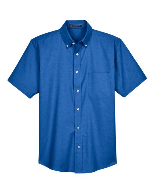 Harriton Men's Oxford Short Sleeve with Stain-Release M600S