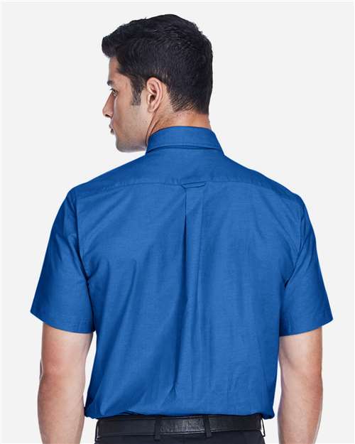 Harriton Men's Oxford Short Sleeve with Stain-Release M600S