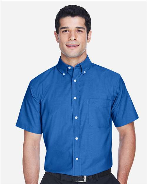Harriton Men's Oxford Short Sleeve with Stain-Release M600S