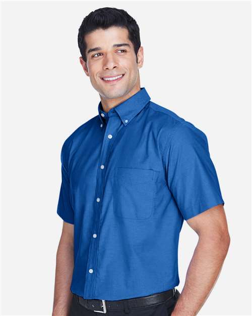 Harriton Men's Oxford Short Sleeve with Stain-Release M600S