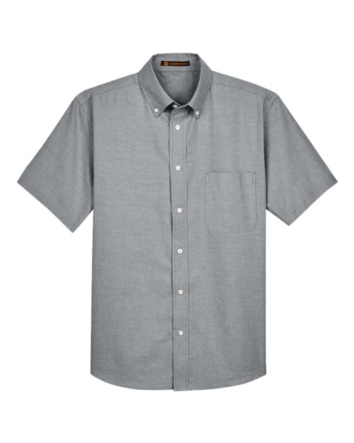 Harriton Men's Oxford Short Sleeve with Stain-Release M600S