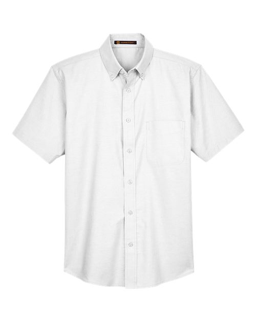 Harriton Men's Oxford Short Sleeve with Stain-Release M600S