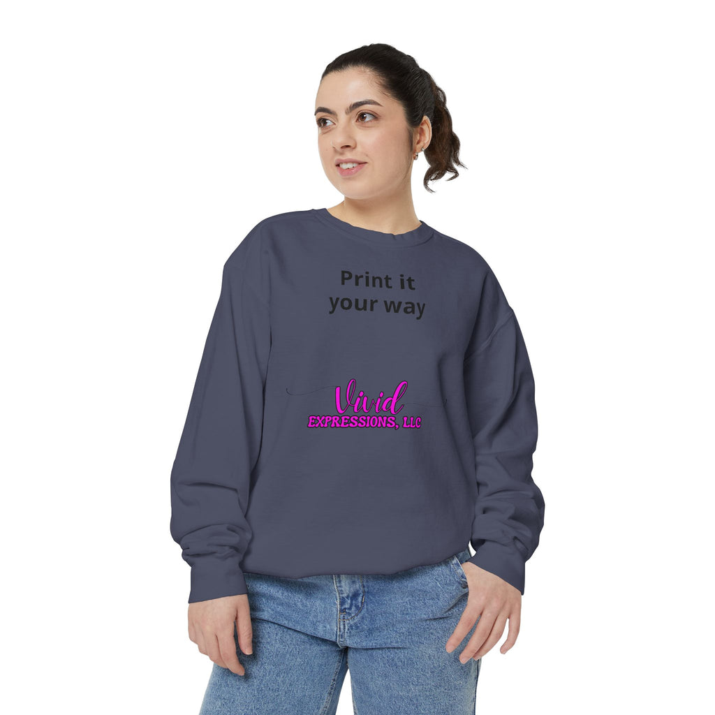 Customizable Sweatshirt "Print It Your Way" — Personalized Crewneck