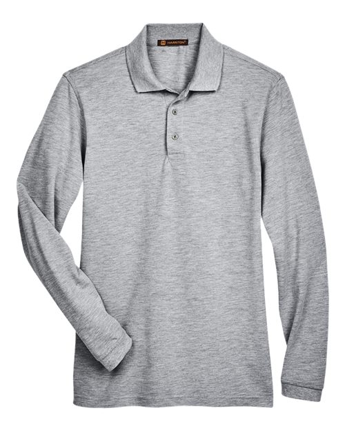 Harriton Men's Easy Blend™ Long Sleeve Polo M265L
