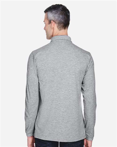 Harriton Men's Easy Blend™ Long Sleeve Polo M265L