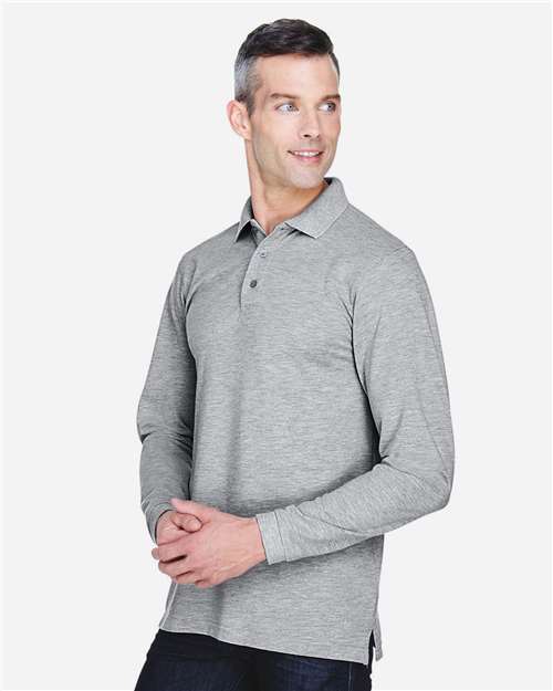 Harriton Men's Easy Blend™ Long Sleeve Polo M265L