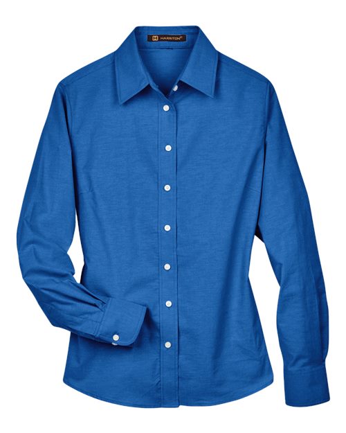 Harriton Women's Long Sleeve Oxford Dress Shirt M600W