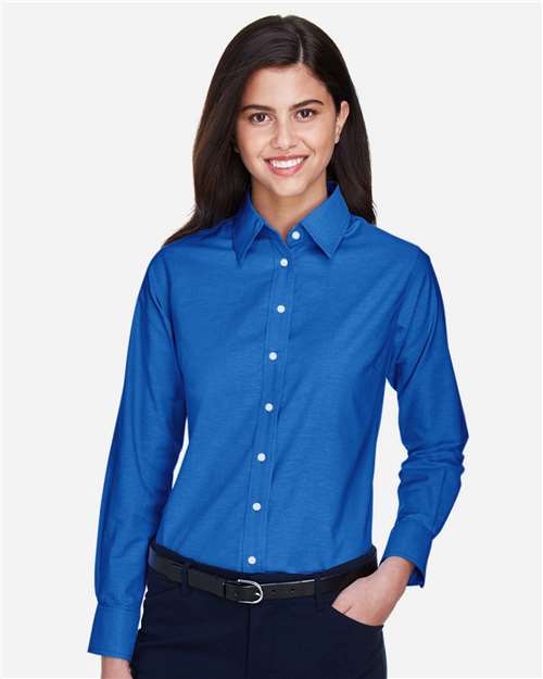 Harriton Women's Long Sleeve Oxford Dress Shirt M600W