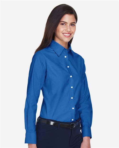 Harriton Women's Long Sleeve Oxford Dress Shirt M600W