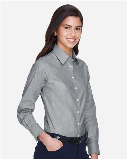 Harriton Women's Long Sleeve Oxford Dress Shirt M600W