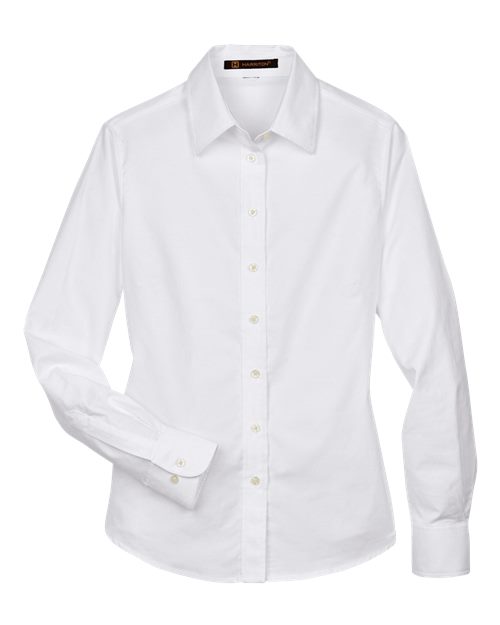 Harriton Women's Long Sleeve Oxford Dress Shirt M600W