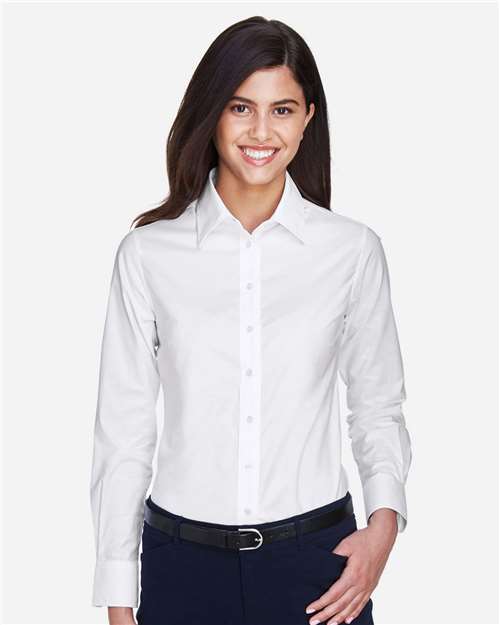 Harriton Women's Long Sleeve Oxford Dress Shirt M600W