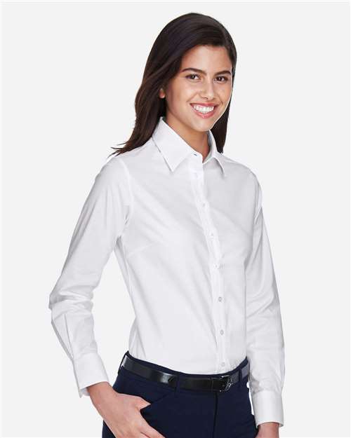 Harriton Women's Long Sleeve Oxford Dress Shirt M600W