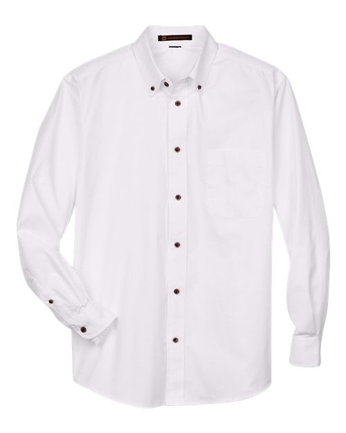 Harriton Men's Tall Easy Blend™ Twill Dress Shirt M500T