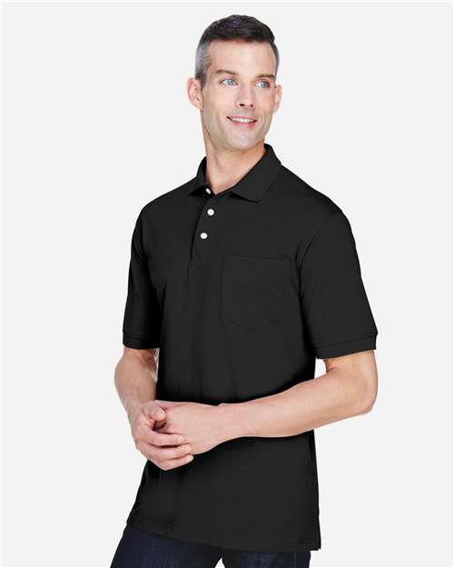Harriton Men's Easy Blend™ Polo with Pocket M265P