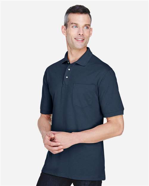 Harriton Men's Easy Blend™ Polo with Pocket M265P