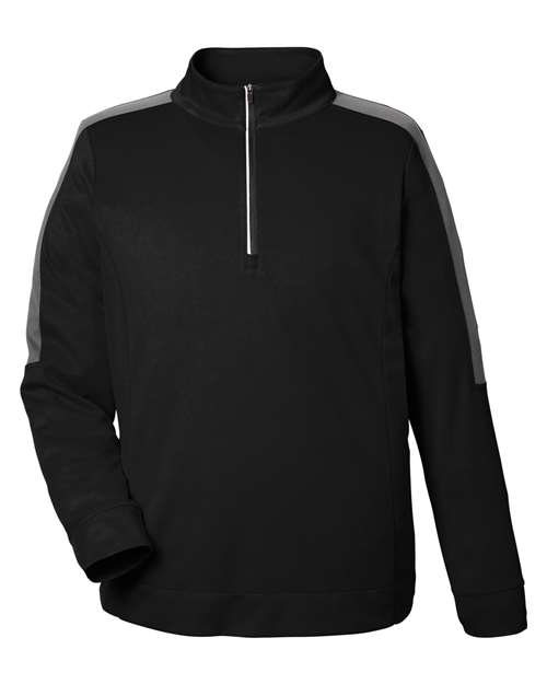 CORE365 Men's Market Snag Protect Mesh Colorblock Quarter-Zip Pullover CE404