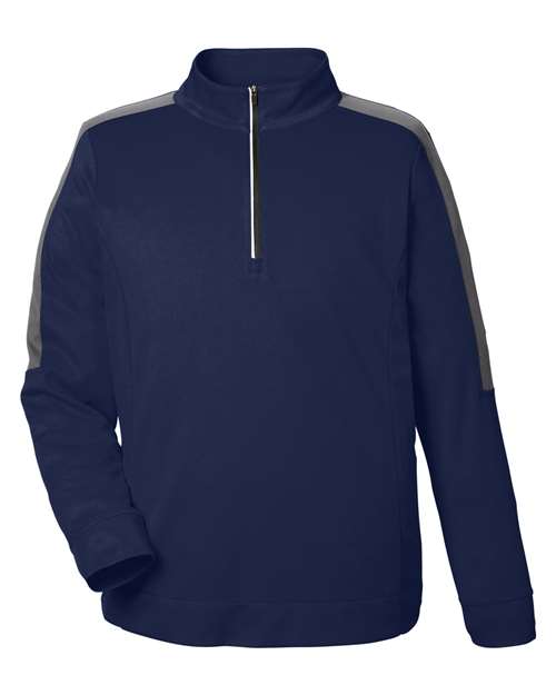 CORE365 Men's Market Snag Protect Mesh Colorblock Quarter-Zip Pullover CE404