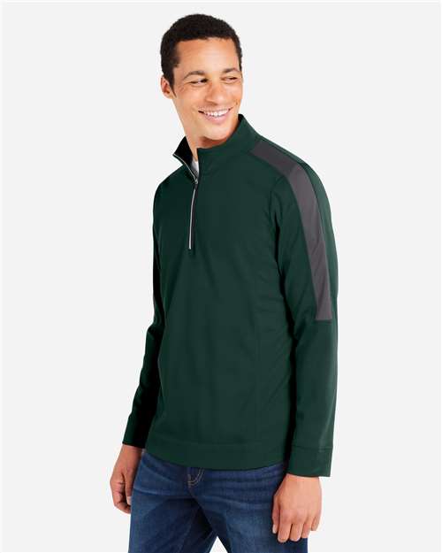 CORE365 Men's Market Snag Protect Mesh Colorblock Quarter-Zip Pullover CE404