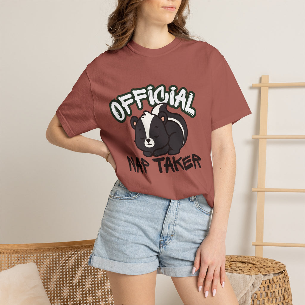 Official Nap Taker T-Shirt | Cute Sleeping Skunk Shirt | Funny Nap Lover Gift