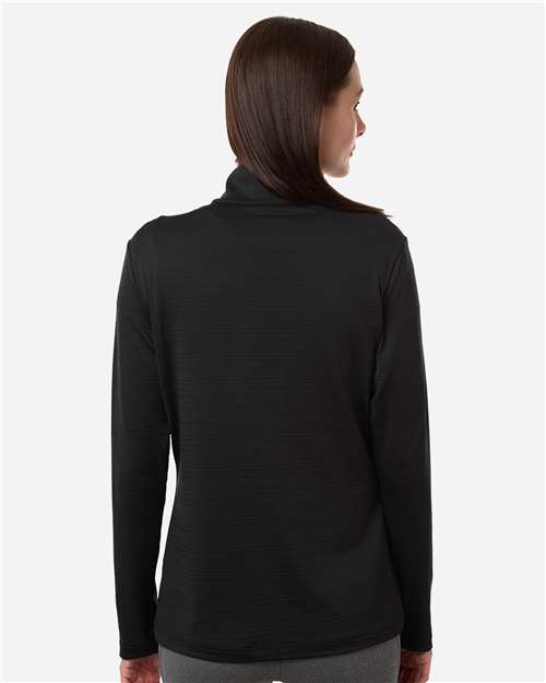 Adidas Women's Textured Stripe Quarter-Zip Pullover A709