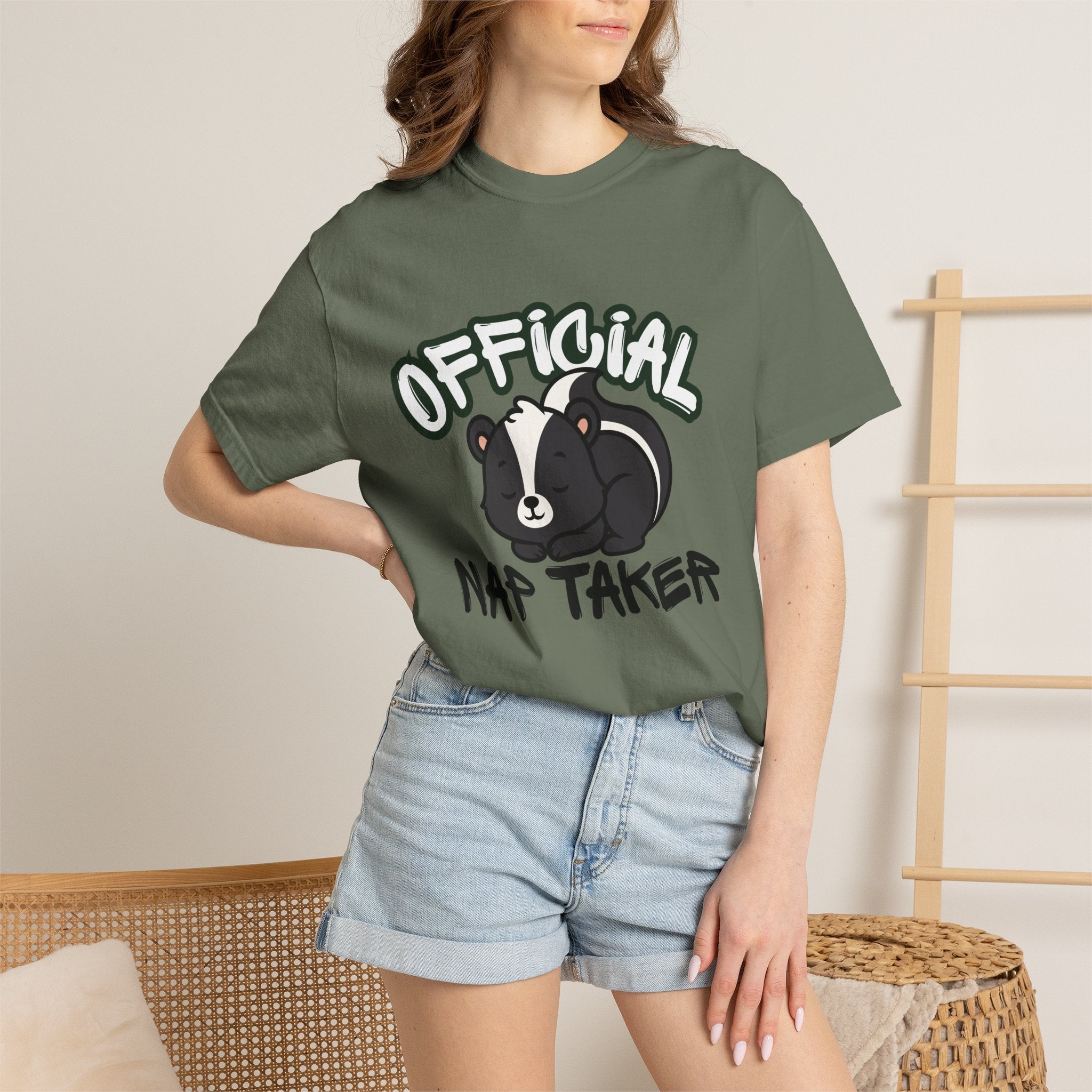 Official Nap Taker T-Shirt | Cute Sleeping Skunk Shirt | Funny Nap Lover Gift