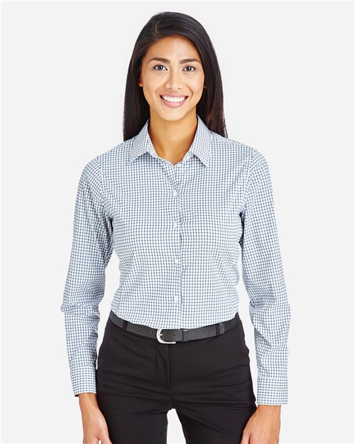Devon & Jones Women's CrownLux Performance® Micro Windowpane Woven Dress Shirt DG540W