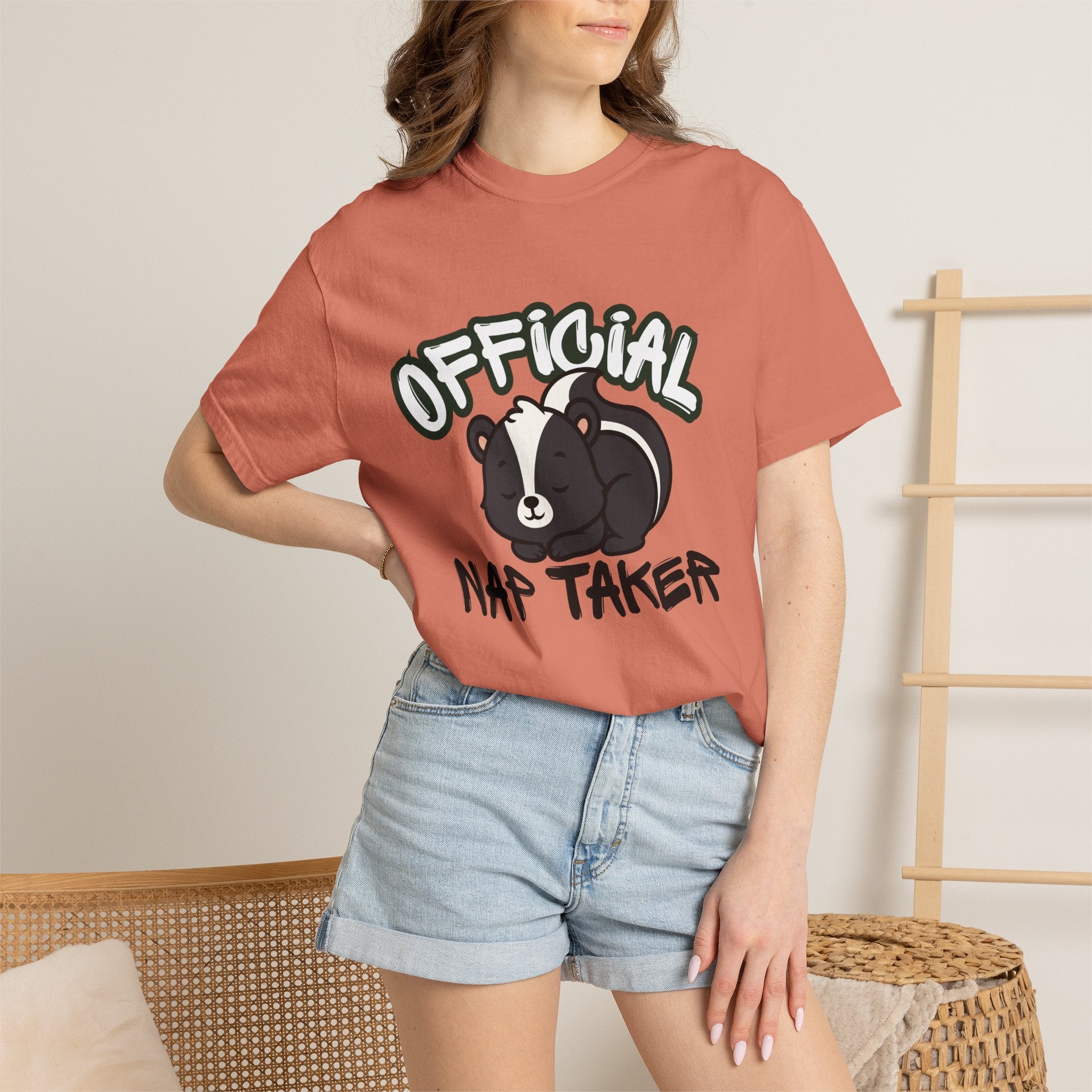Official Nap Taker T-Shirt | Cute Sleeping Skunk Shirt | Funny Nap Lover Gift