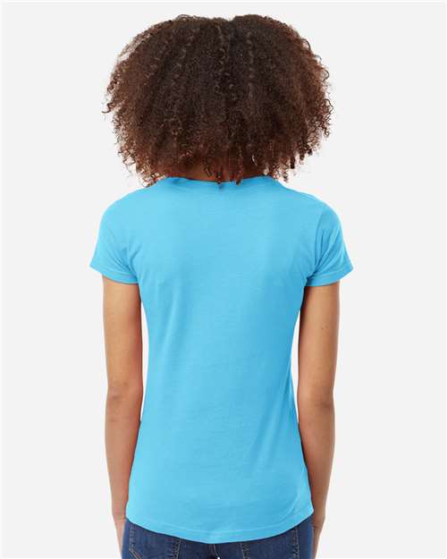 Tultex Women's Fine Jersey V-Neck T-Shirt 214