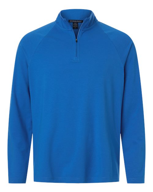 Devon & Jones Men's Seaton Pebble Textured Quarter-Zip Pullover DG402