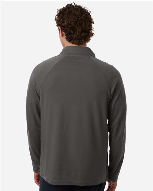 Devon & Jones Men's Seaton Pebble Textured Quarter-Zip Pullover DG402