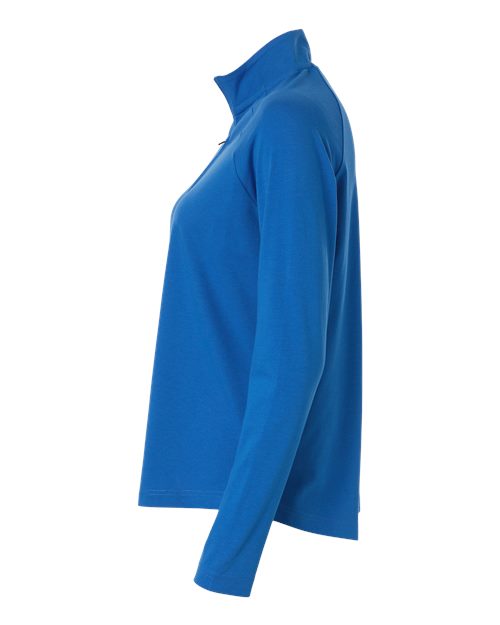 Devon & Jones Women's Seaton Pebble Textured Quarter-Zip Pullover DG402W