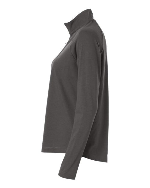 Devon & Jones Women's Seaton Pebble Textured Quarter-Zip Pullover DG402W