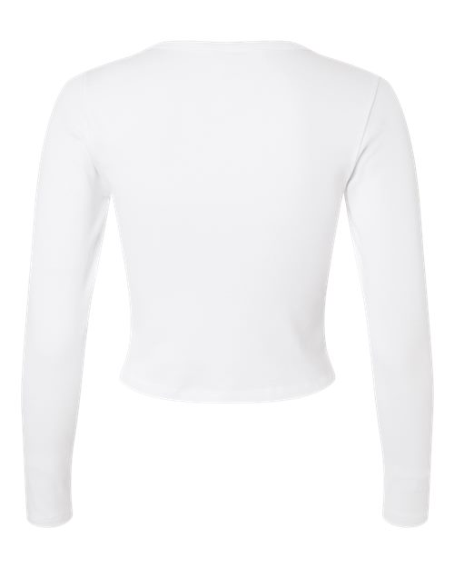 American Apparel Women's Baby Rib Long Sleeve Cropped Tee BR2107