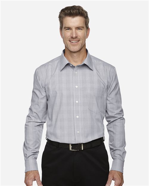 Devon & Jones Men's Crown Collection® Glen Plaid Woven Dress Shirt DG520