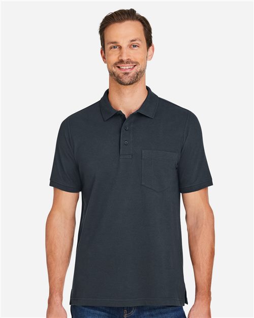 Harriton Men's Valiant Cotton Snag Protect Pocket Polo M205P