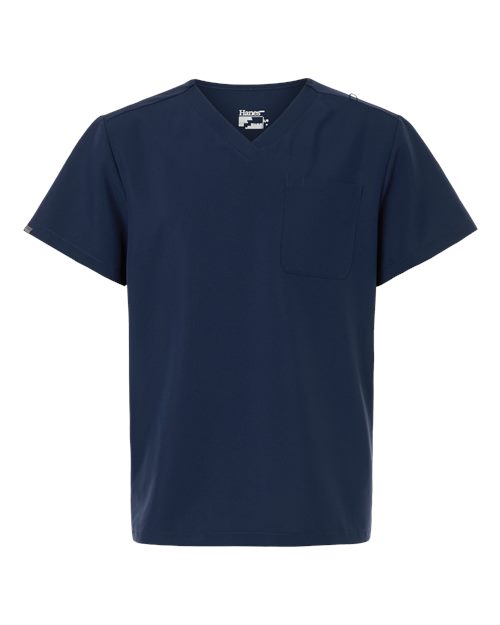 Hanes Men's V-Neck Pocket Scrub Top HMB000